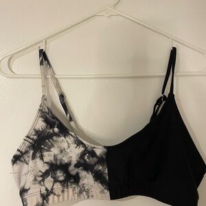 Tie-Dye & Black Spliced Bralette - Women Intimates